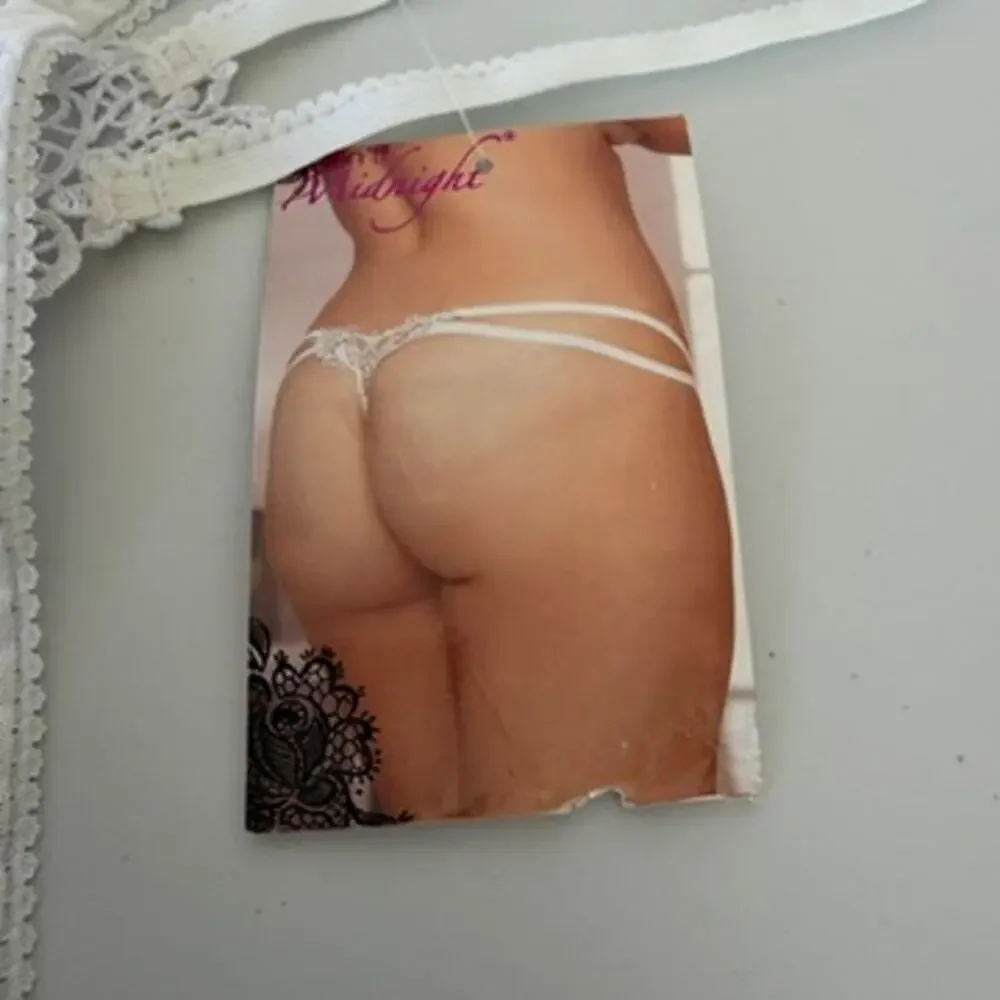 Seven 'til Midnight White Mesh & Floral Open Crotch Plus Thong Size 3X/4X NEW - Picture 5 of 9